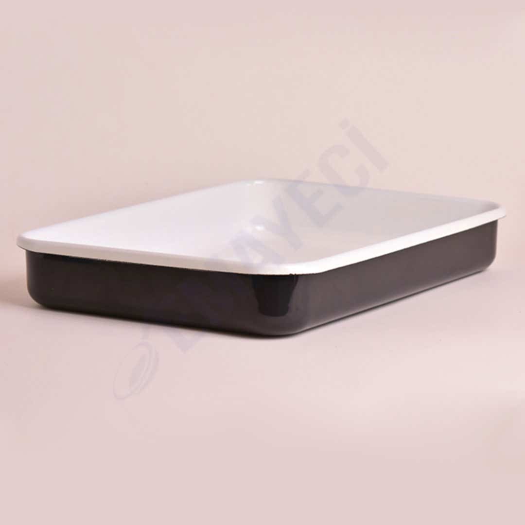 Emaye Dikdörtgen Fırın Tepsisi Antrasit