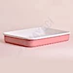 Emaye Dikdörtgen Fırın Tepsisi Pembe