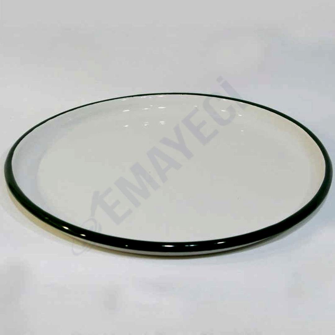 Emaye Pizza Tabağı Asker Yeşili