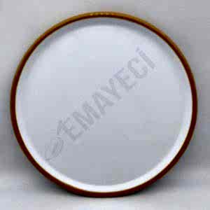 Emaye Pizza Tabağı Beyaz Sarı