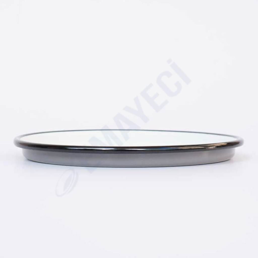 Emaye Pizza Tabağı Gri