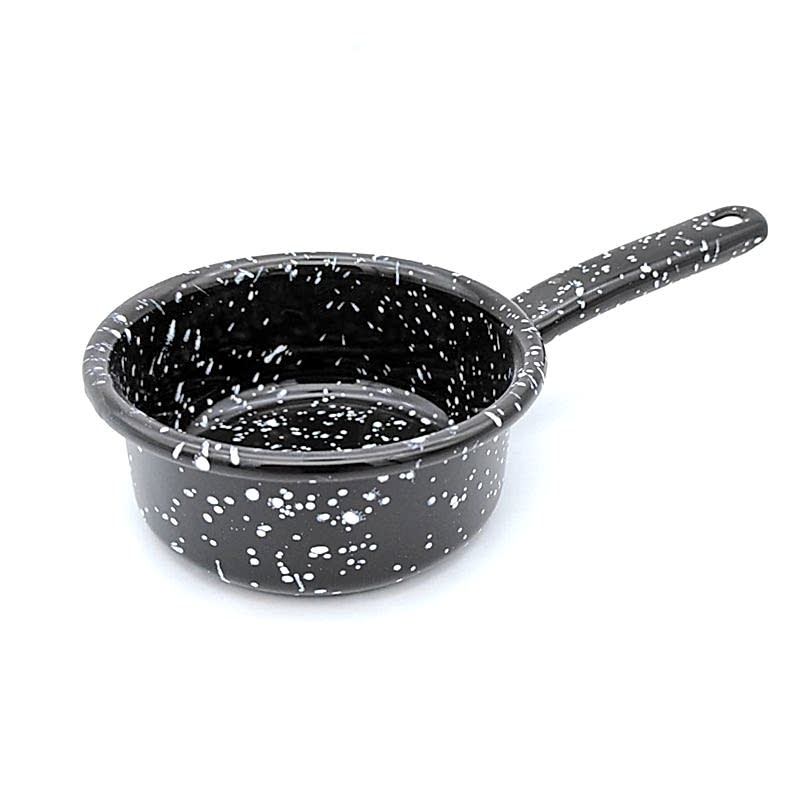 Kaserol 16 cm Sıçratma Desen Siyah