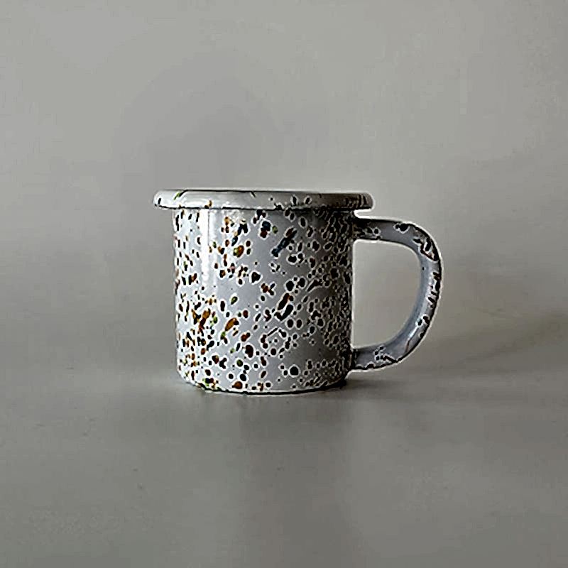 Emaye Serpme Desen Küçük Kupa