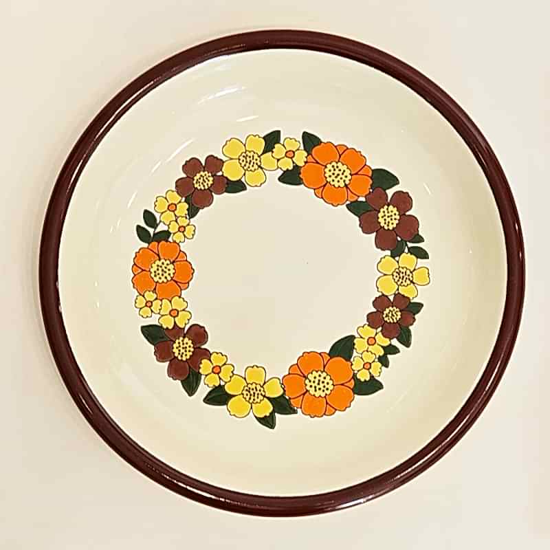 Emaye Tabak 20 cm Çiçekli